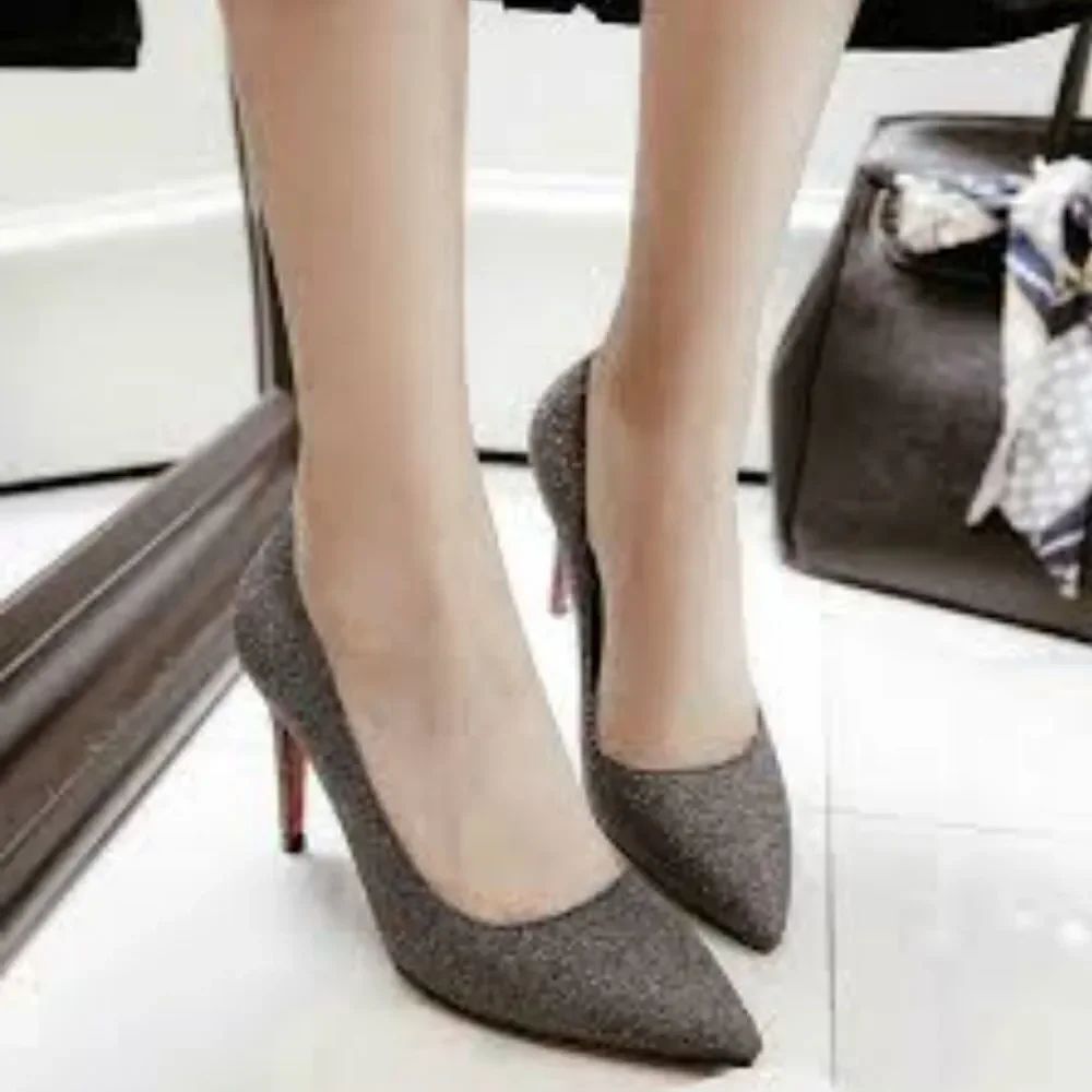 BRAND NEW RAMPAGE POINTED TOE SEQUINS HIGH HEEL STILETTOS WOMEN"S SHOE